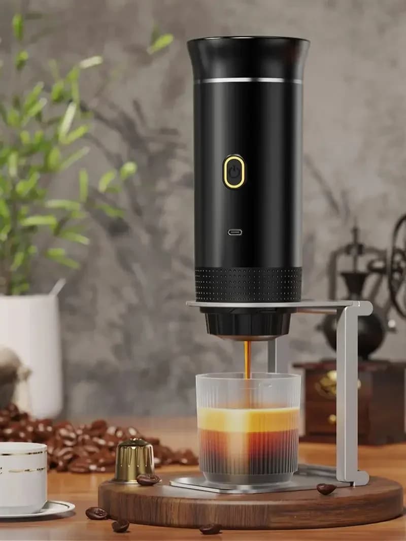 Bärbar 3-i-1 espressokaffemaskin