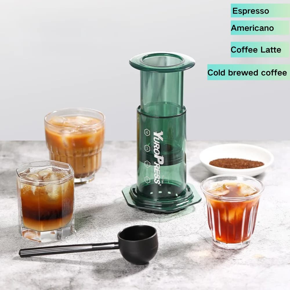 Portabel espressokaffemaskin fransk press